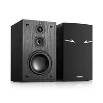 기가이 패시브 스피커 한쌍 160와트 RMS 3웨이 홈 스테레오 고음질 사운드 하이파이시스템 시어터 인테리어, 블랙
