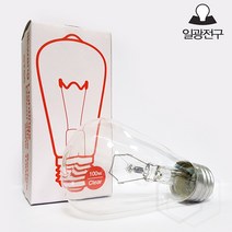 백열전구 백열램프 220V 100W ST55 투명, 일광 데코백열 ST55 100W