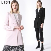 리스트 리스트 미러 더블 버튼 솔리드 하프 자켓