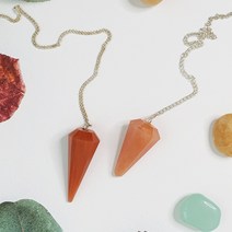 오렌지 아벤츄린 펜듈럼 (6각/12각) / 젠힐링샵 천연원석 수정 크리스탈 다우징 수맥 수맥차단
