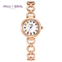 본사AS/정품 폴브리알 스와로브시키 탄생석 메탈밴드시계 PB8033RG