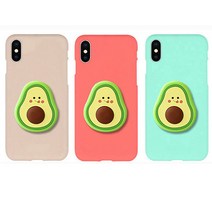 LG Q52 초코비 아보카도 스마트 그립 톡 폰 케이스