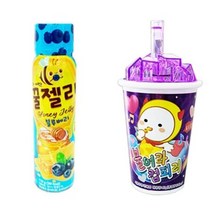 짜먹는 꿀젤리 블루베리맛 12개+불어라 컵피리 포도향, 1, 본상품선택
