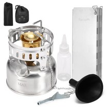 야외 캠핑 스테인레스 스틸 가솔린 스토브 접이식 앞 유리 휴대용 스토브 배낭 하이킹 스토브, 쇼로