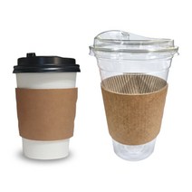 카페앤티 테이크아웃컵 세트(100개) 종이컵세트 아이스컵세트, 100개, 10온스 종이컵+개폐검정뚜껑+홀더 세트 100개