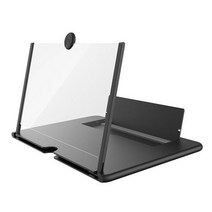 12 인치 3D 휴대 전화 화면 돋보기 영화 스마트 폰 스탠드 접는 증폭기 HD 비디오, Black_10 inches