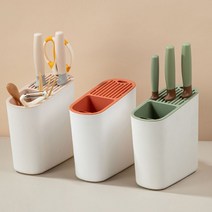 가정용 주방칼꽂이 물빠짐 주방 멀티 칼거치대 수저꽂이, 2칼꽂이-화이트그린