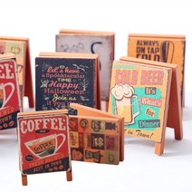 길거리광고간판 테이블장식 미니소품 입간판 티비다이 장식품 데코 재료, 맥주