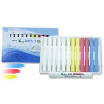 그린태성물분필12P/ 친환경 워터초크 물분필 분필 분필홀더, 워터초크혼합12P+분필홀더1개