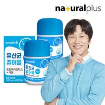 굿앤키즈 맛있게 씹어먹는 유산균 60정 2통(4개월분) 아연함유, 단품, 단품