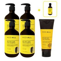 [메디올] 두피청정 탈모샴푸 480ml x4 + 100ml x1 +트리트먼트1, 없음