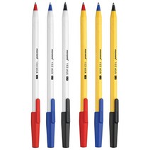 모나미 153 스틱 볼펜 낱자루 / 0.7mm / 1.0mm / 육각형 바디 / 캡타입, 0.7mm 레드