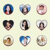 아이브 핸드폰 그립톡 스마트톡 장원영 안유진 이서 아이돌 연예인 주문제작 휴대폰 거치대, 하트)기재 이미지번호 기재, 1개