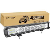 AUXTINGS 50 8cm(20인치) 288W 트리플 로우 LED 조명 바 스팟 플러드 빔 작업 운전 조명 오프로드 ATV AWD SUV 4WD 4x4 픽업용 12V 24V 방수, 7D-288-C