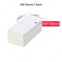 라벨 프린터 바코드 네임스티커 기계 휴대용 라벨기, 100x100mm 500매
