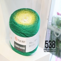 울마트 플라워메리노 복합나염 뜨개실 털실, 538