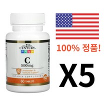 21센츄리(미국) 비타민C 1 000mg 60정, 5개