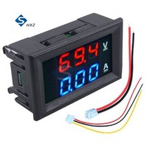 분광계 광도계 적외선 DC 0-100V 10A 디지털 전압계 전류계 LED 앰프 듀얼 게이지 디스플레이 전압 검출기 전류 측정기 패널, CHINA, Red Blue