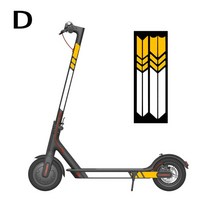 전동 킥보드 악세사리 부품 나사 부품 브레이크 ninebot max g30 전기 스쿠터용 pvc 반사 스티커 자전거 바디 장식 경고 스티커, 황백색 2