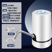 생수통펌프 워터디스펜서 스마트워터펌프 캠핑용 버킷 자동 가정용 전기 흡수 손 물, 고성능 화이트양수 12배럴 더블 펌프 더블 물 출