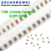 슈퍼 캐패시터 100 개 1206 50V SMD 후막 칩 다층 세라믹 커패시터 05pF100 미크로포맷 10NF 1 22 47 1PF, 66 4.7nF