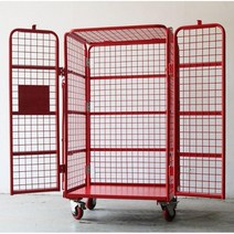 메쉬파레트 망카트 휀스 팔레트 파렛트 롤테이너 박스카트 철망, 레드 그리드 50x50