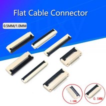 알루미늄 프로파일 0.5mm1mm 피치 언더 클램셸 소켓 10 개 FPC FFC 플랫 케이블 커넥터 4P 5P 6P 8P 10P 12P 14P 16P 20P 22P 24P 30P, 28P, 0.5MM