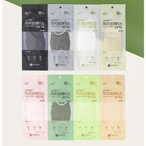 이지브레이스 컬러 KF94 마스크 대형 100매, 미드나잇블랙 100매