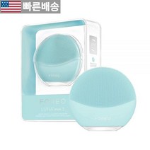 [포레오 정품] FOREO 루나 미니 3 실리콘 페이스 클렌징 브러시 모든 피부 타입용 펄 핑크 521273, Mint