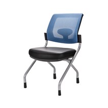 GM퍼니처 알파고 회의용의자 접이식의자 4종색상 (팔걸이무) 학생의자/사무용의자, 알파고팔무_고정블루