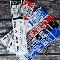 펜텔 비쿠냐 3색볼펜 0.7mm 리필심 BXS7 1다스(10개), 블루, 본상품선택