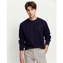 21FW [populet]네이비 퍼피자수 면 긴팔티셔츠 WHTS1D346N2