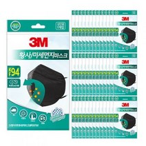 3M 이지핏 황사마스크 KF94 블랙, 40개입, 3개