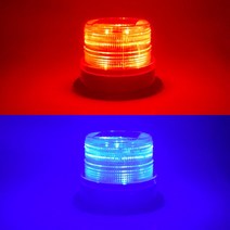 태양열 긴급 자동차 지게차 LED 경광등 지붕 자석, Red Blue, 1개