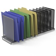 2 Pack- SimpleHouseware 5 Section File Sorter Organizer null, 1, Black