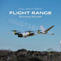 드론OMPHOBBY-ZMO VTOL 항공기 FPV 드론 HD 전송 원 키 리턴 DJI 고글 및 리모컨용 비행 시간 60 분, 01 ARF combo