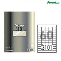 폼텍 레이저용 광택라벨 60칸 20매 LA-3101