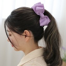 메리 골지 3단 바나나 헤어 볼륨 리본핀 핸드메이드