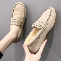 퍼로퍼 털 로퍼 안감 여성 임산부 신발 발볼넓은 드라이빙 슈즈 어글리