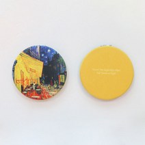 [갤러리디엠] 명화 양면 손거울 9type 고급 패션 선물용, 밤의카페테라스