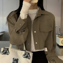 [랜덤플레이] 클래식 복고 크롭 자켓