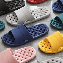 1+1 미끄럼방지 발등낮은 슬리퍼, 네이비(남), 옐로우(여)