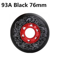 롤러스케이트 성인 남녀 초보자 인라인 스케이트 사이즈조절가능 롤러블레이드 롤라스케이트 롤러스케이트 바퀴 93a 89a 88a 슬라이드 스케이트 휠 seba hv high hl, 4 블랙 76mm