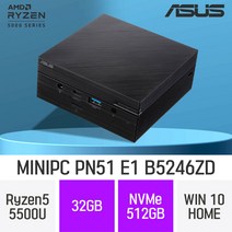 ASUS 미니PC PN51-E1-B5246ZD / Ryzen5-5500U / WIN10 HOME, 512GB, 32GB