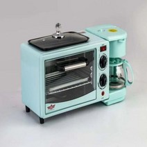 제빵기 3In 1 아침 식사 메이커 기계 로스트 빵 토스터 전기 오븐 주방 가전, 02 하늘색_01 미국