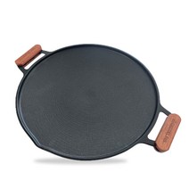 퀸센스 플렉스 인덕션겸용 그리들팬 + 우드손잡이, 40cm
