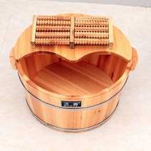 발 나무 목용통 족욕기 족욕탕 발마사지, 21cm 평평한 바닥(성인용)