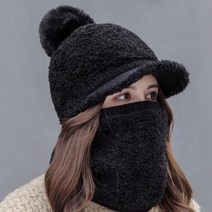 뽀글이 골프 모자 방울 방한모자 겨울 여성 겨울 라운딩복장