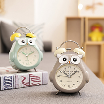 제이스 저소음 부엉이알람시계 강력한 벨소리 졸업선물 입학선물, 블루