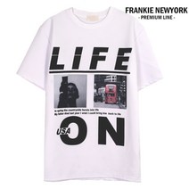프랭키뉴욕 디자이너 LIFE 전사 반팔티MO8UTS08